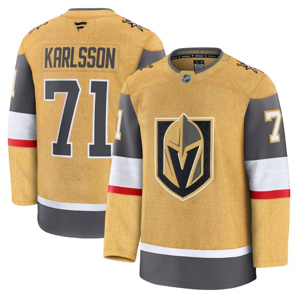 vegas golden knights fanatics branded home premium jersey – gold – william karlsson – mens – San Jose Sharks Jerseys and Headwear Collection