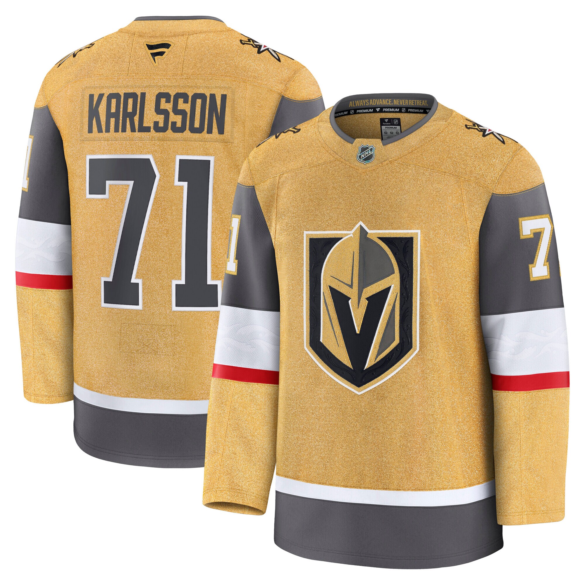 vegas golden knights fanatics branded home premium jersey – gold – william karlsson – mens – San Jose Sharks Jerseys and Headwear Collection
