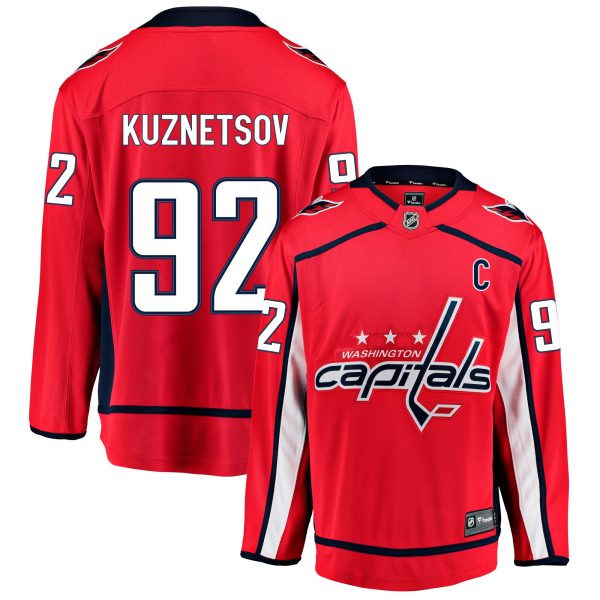 washington capitals fanatics home breakaway jersey – evgeny kuznetsov – mens – San Jose Sharks Jerseys and Headwear Collection