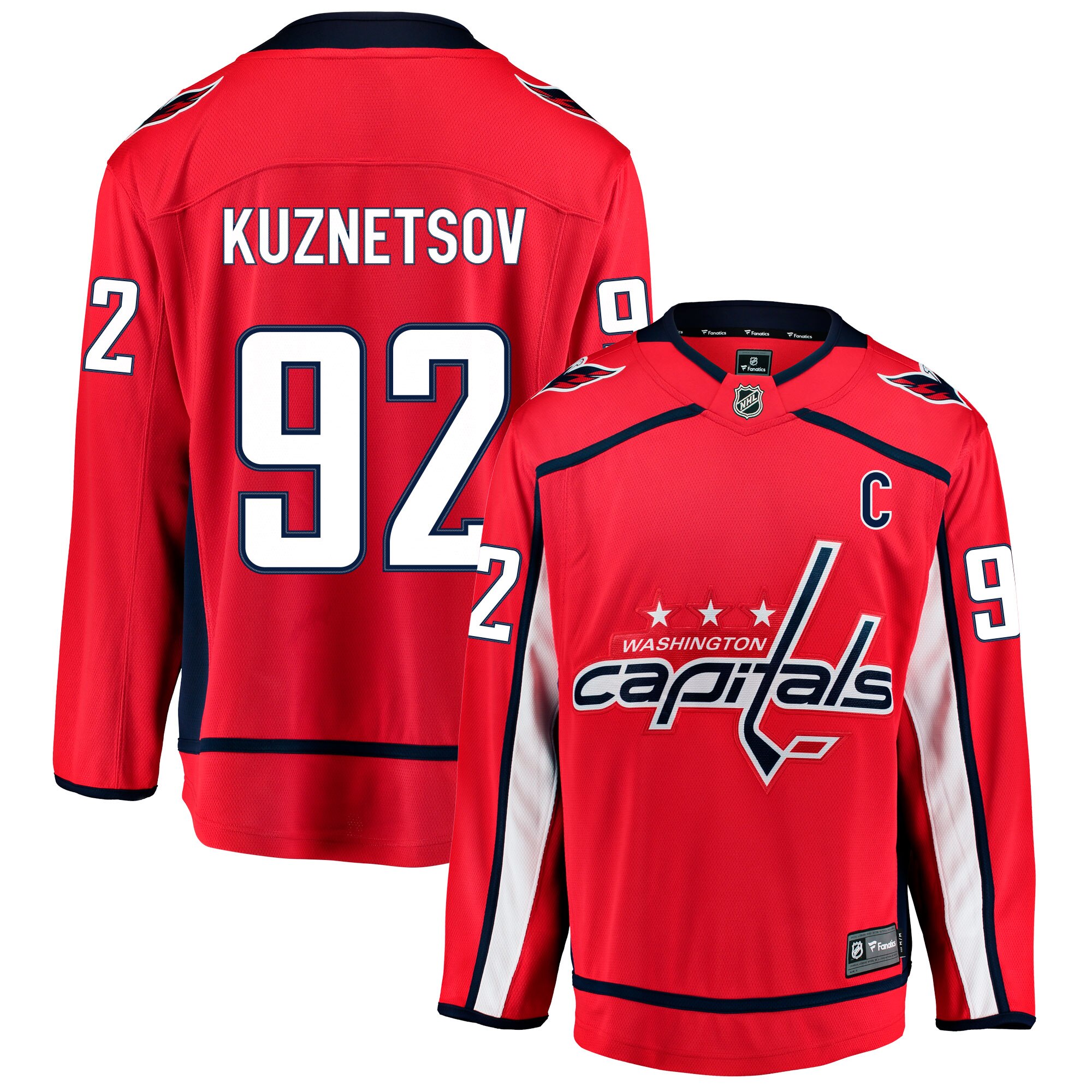 washington capitals fanatics home breakaway jersey – evgeny kuznetsov – mens – San Jose Sharks Jerseys and Headwear Collection