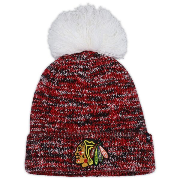 women8217s 821747 black chicago blackhawks triple cross cuffed knit hat with pom – San Jose Sharks Jerseys and Headwear Collection