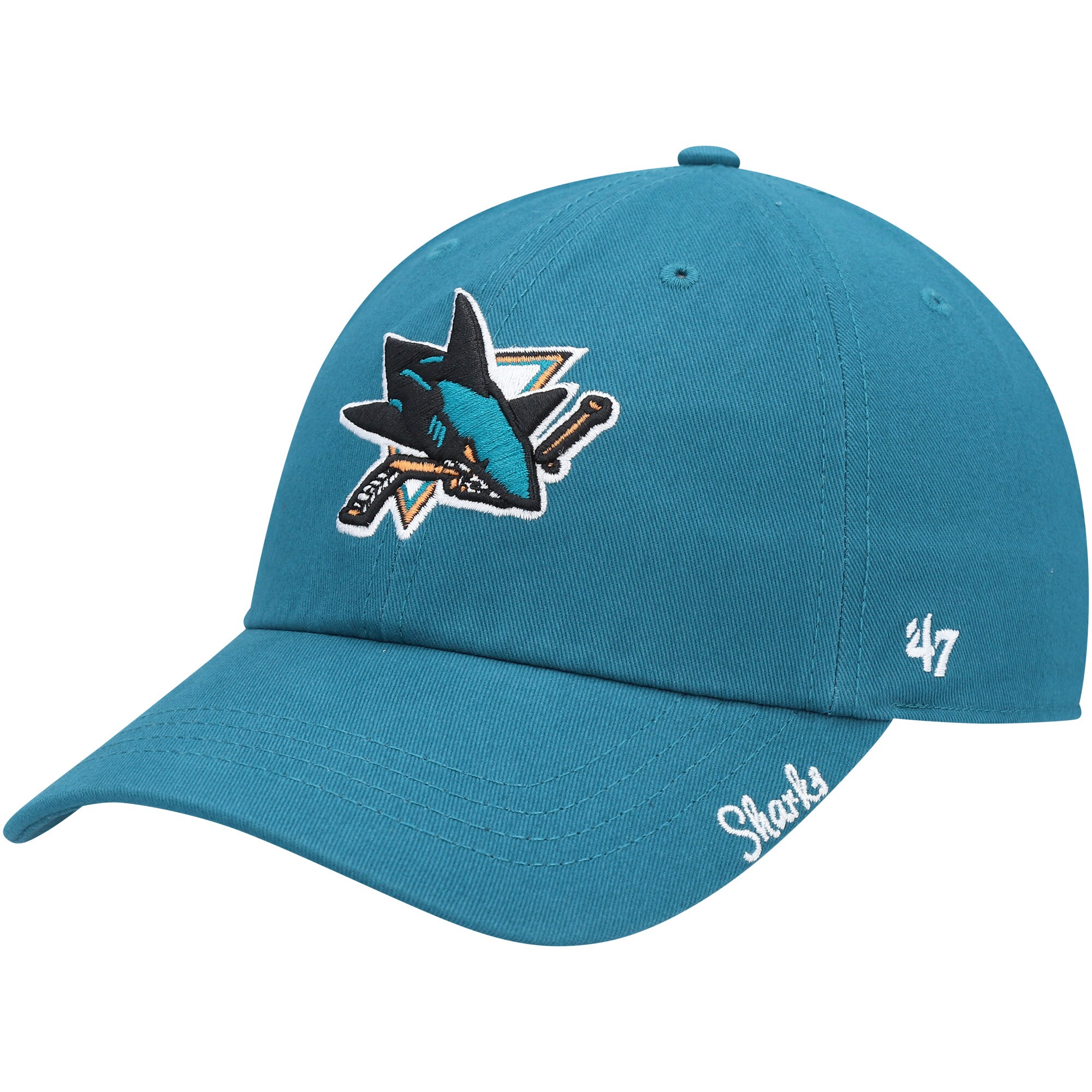 women8217s 821747 teal san jose sharks team miata clean up adjustable hat – San Jose Sharks Jerseys and Headwear Collection