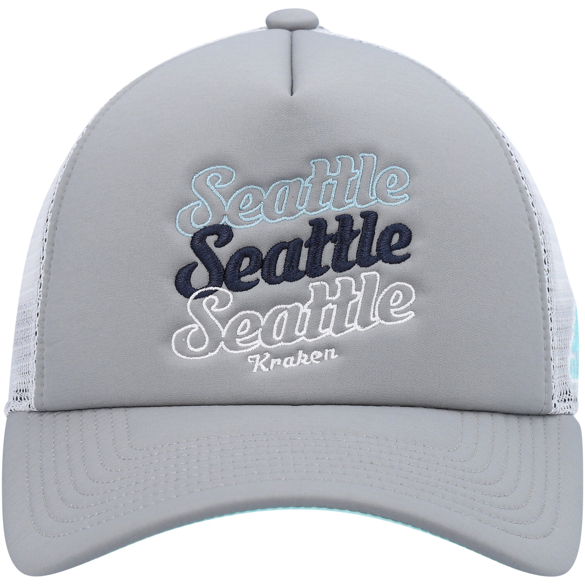 women8217s adidas graywhite seattle kraken foam trucker snapback hat – San Jose Sharks Jerseys and Headwear Collection