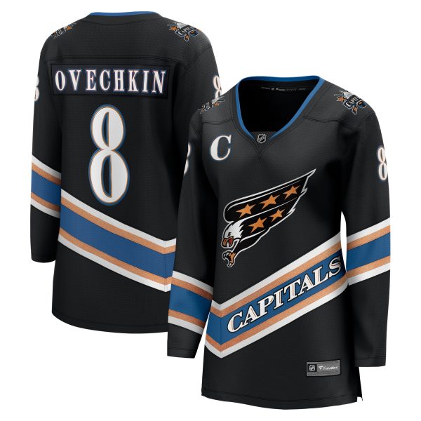 women8217s fanatics alexander ovechkin black washington capitals alternate 50th anniversary premier breakaway player jersey – San Jose Sharks Jerseys and Headwear Collection