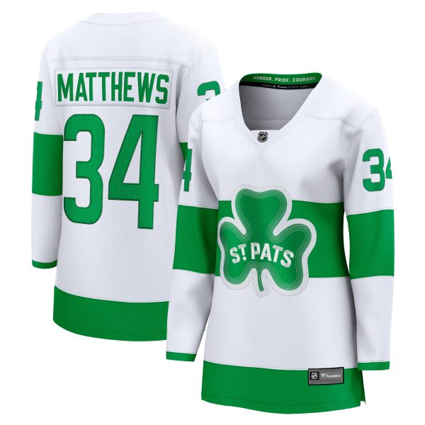 women8217s fanatics auston matthews white toronto maple leafs st. patricks alternate premier breakaway player jersey – San Jose Sharks Jerseys and Headwear Collection