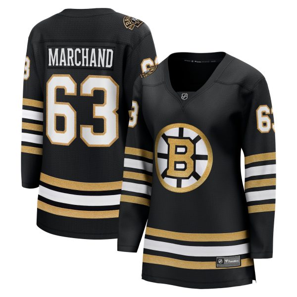 women8217s fanatics brad marchand black boston bruins 100th anniversary premier breakaway player jersey – San Jose Sharks Jerseys and Headwear Collection