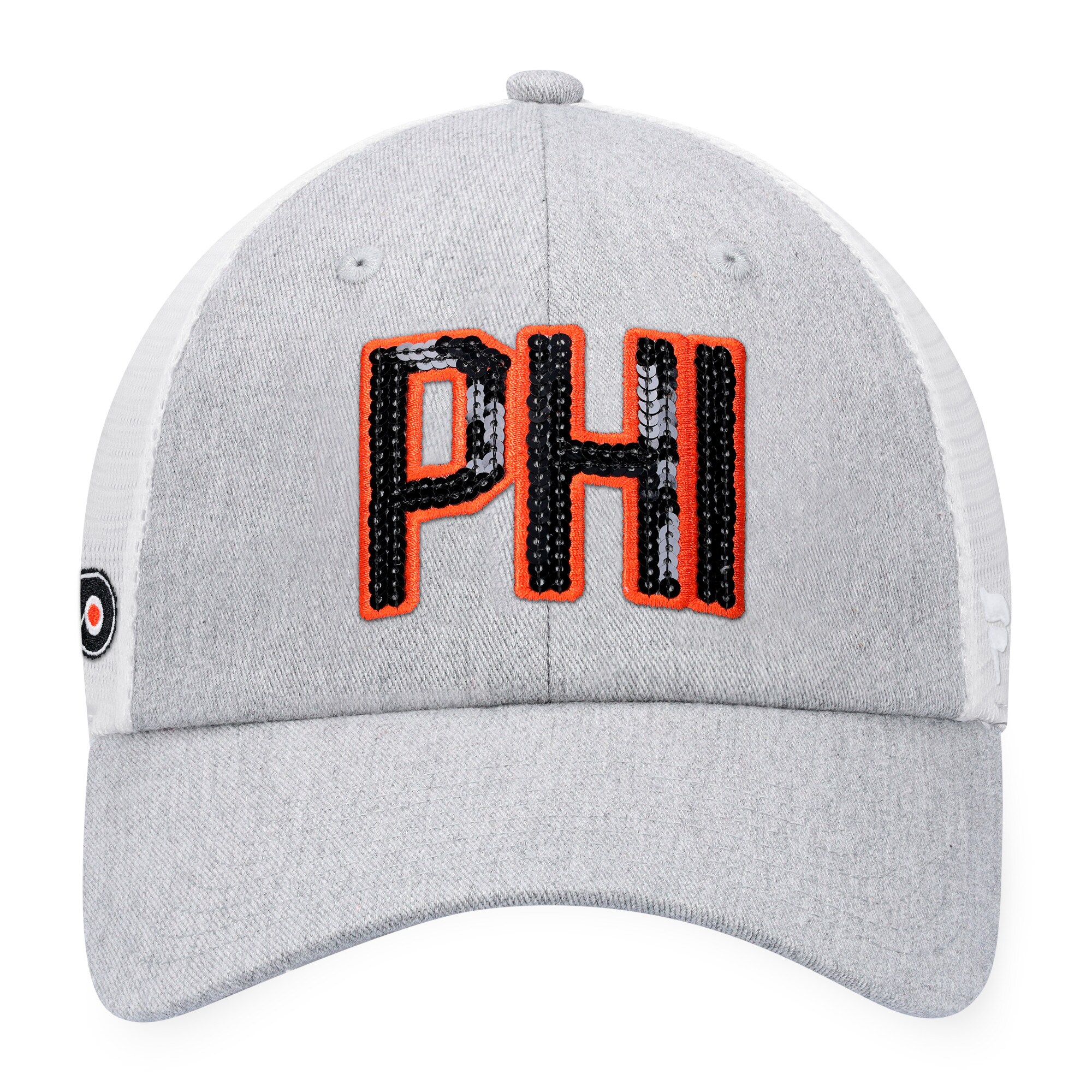 women8217s fanatics heather graywhite philadelphia flyers iconic glimmer trucker snapback hat – San Jose Sharks Jerseys and Headwear Collection