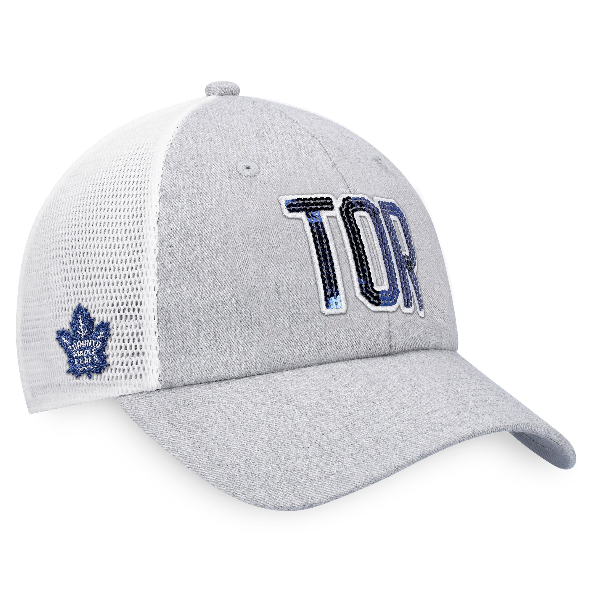 women8217s fanatics heather graywhite toronto maple leafs iconic glimmer trucker snapback hat – San Jose Sharks Jerseys and Headwear Collection
