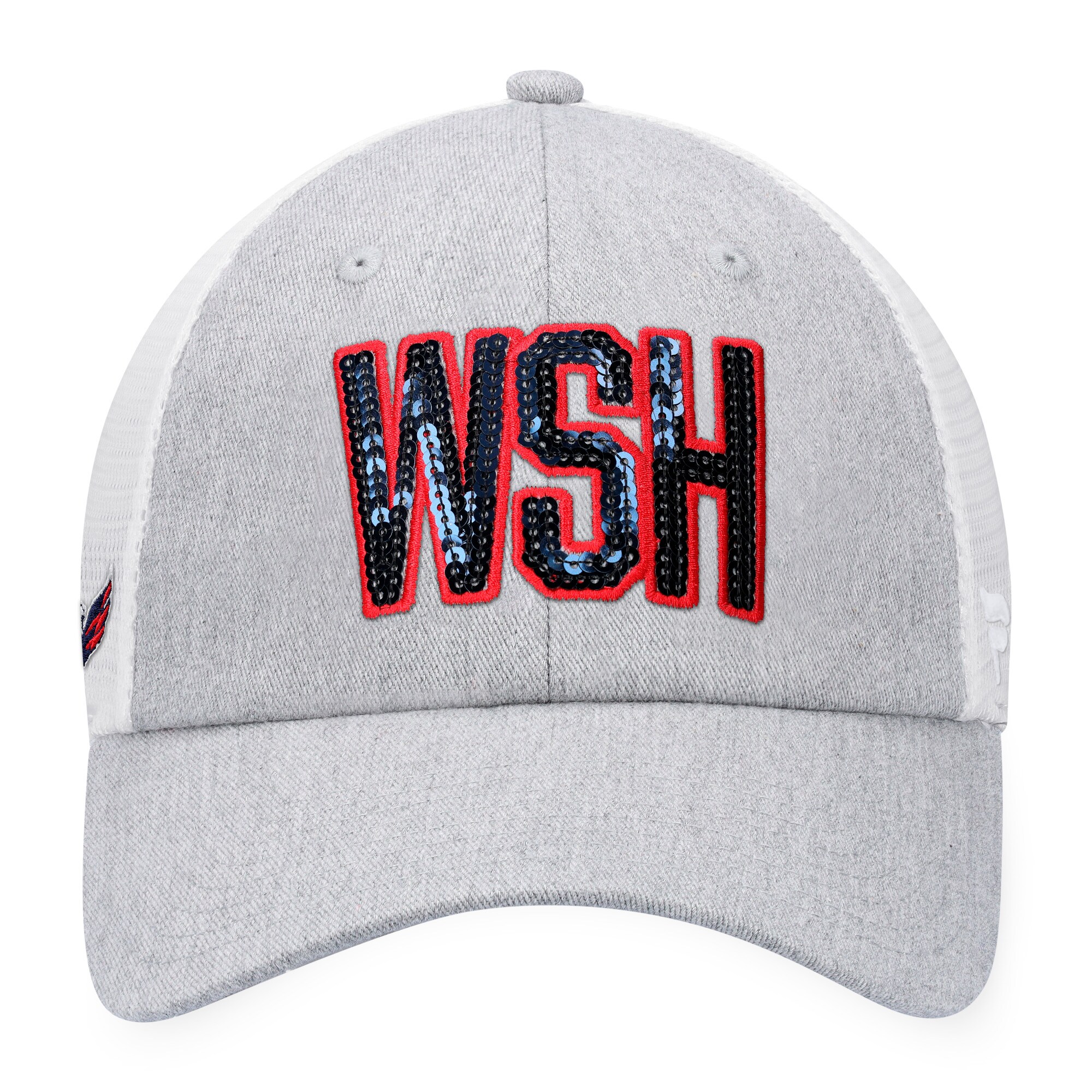 women8217s fanatics heather graywhite washington capitals iconic glimmer trucker snapback hat – San Jose Sharks Jerseys and Headwear Collection