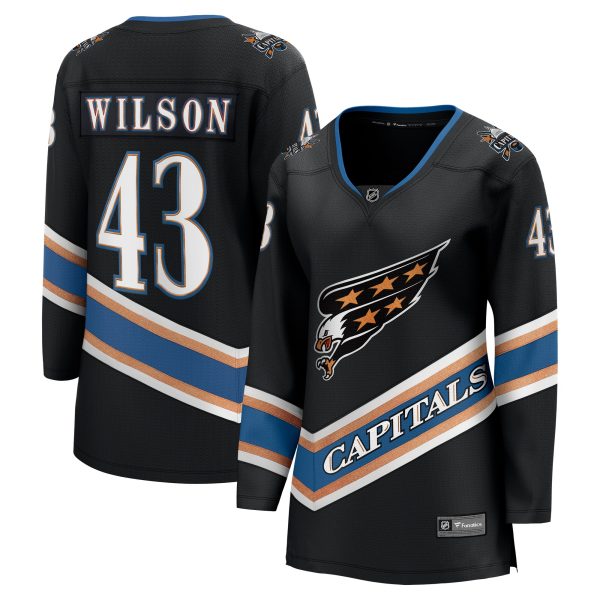 women8217s fanatics tom wilson black washington capitals alternate 50th anniversary premier breakaway player jersey – San Jose Sharks Jerseys and Headwear Collection