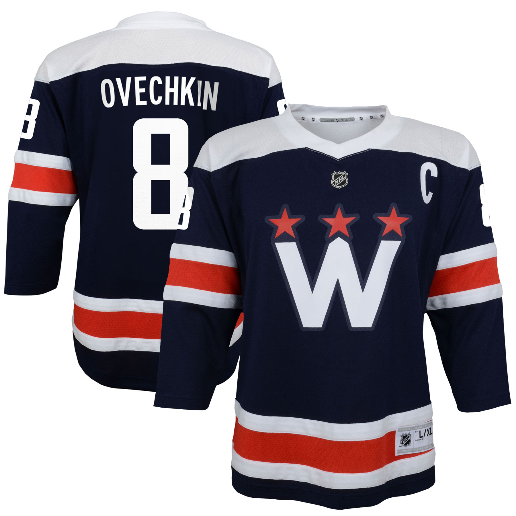 youth alexander ovechkin navy washington capitals 202021 alternate replica player jersey – San Jose Sharks Jerseys and Headwear Collection