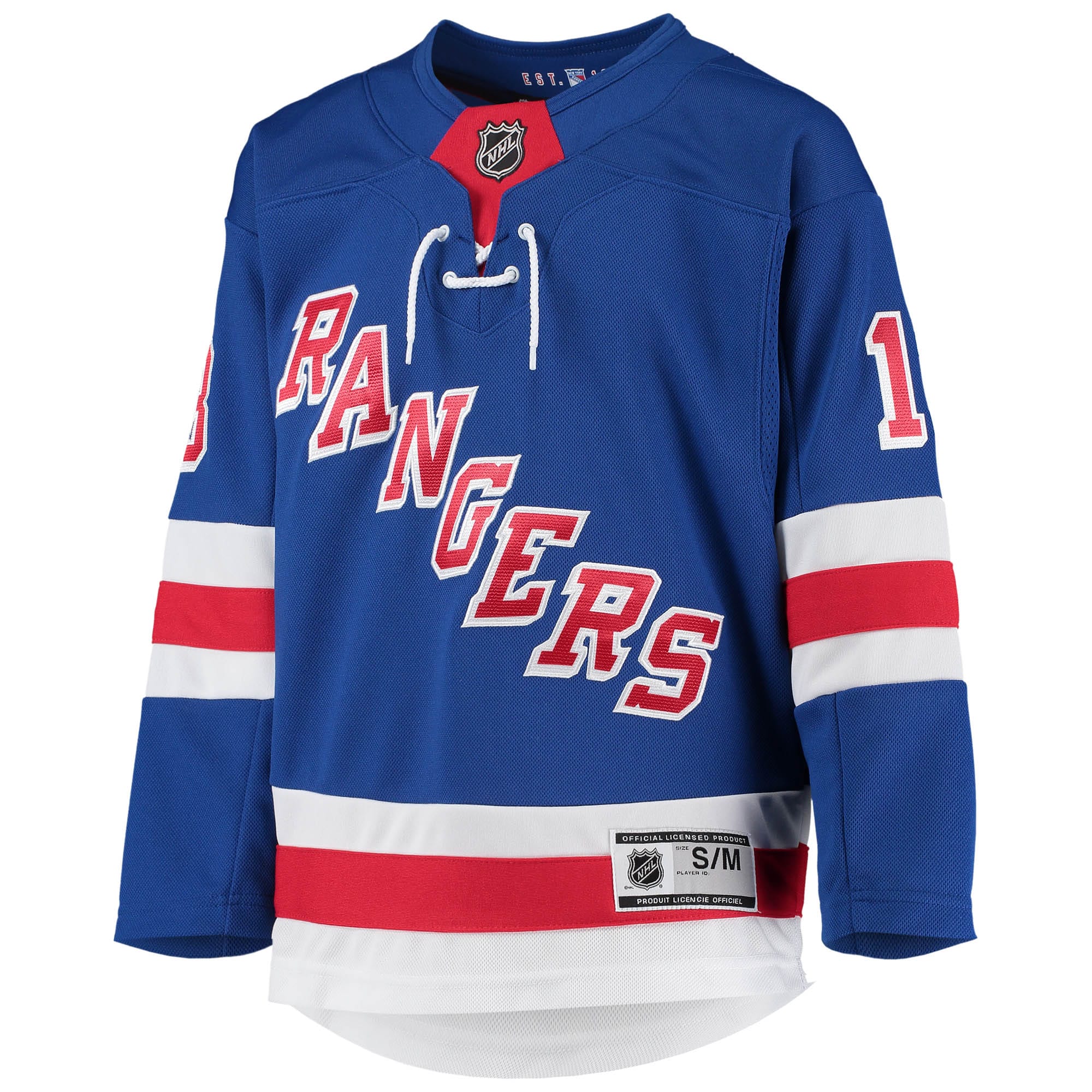 youth alexis lafreniere blue new york rangers home premier player jersey – San Jose Sharks Jerseys and Headwear Collection
