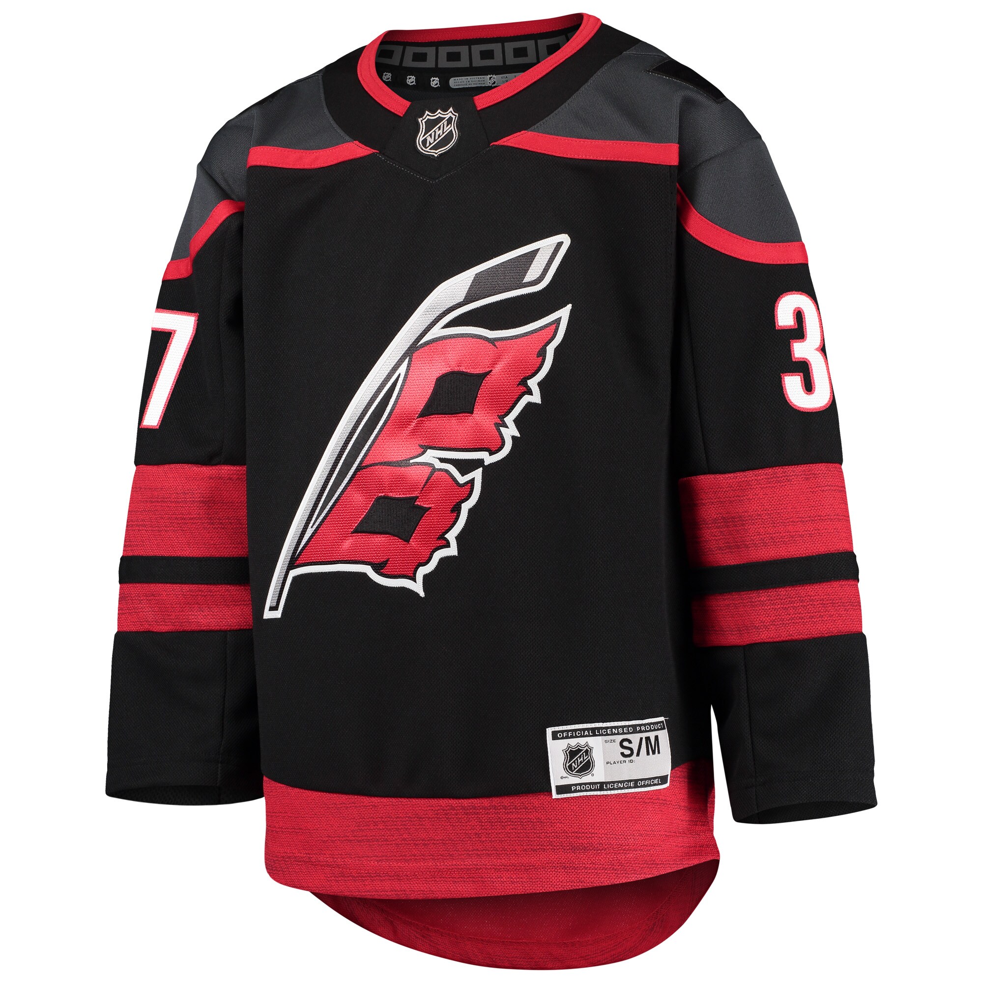youth andrei svechnikov black carolina hurricanes alternate premier player jersey – San Jose Sharks Jerseys and Headwear Collection