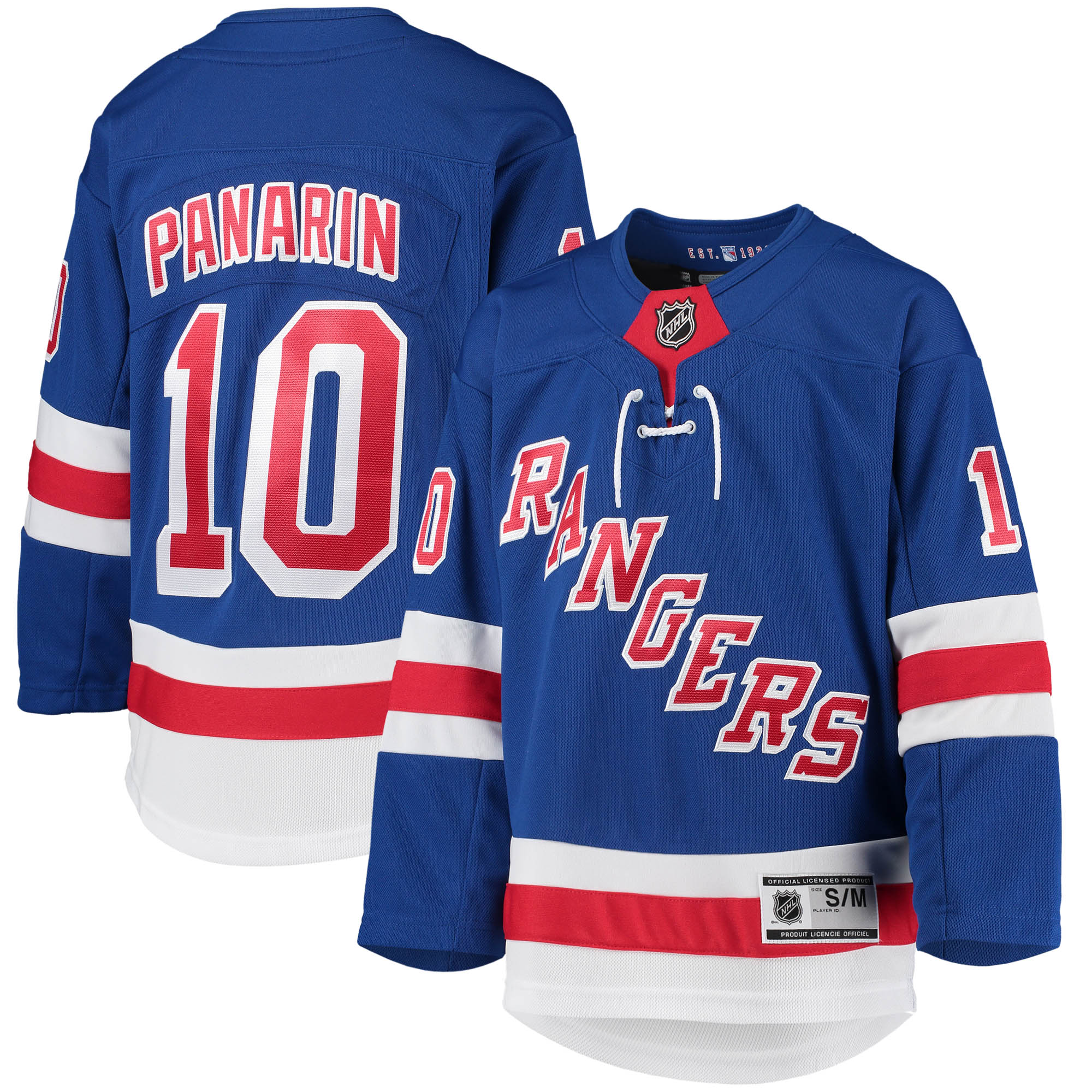 youth artemi panarin blue new york rangers home premier player jersey – San Jose Sharks Jerseys and Headwear Collection