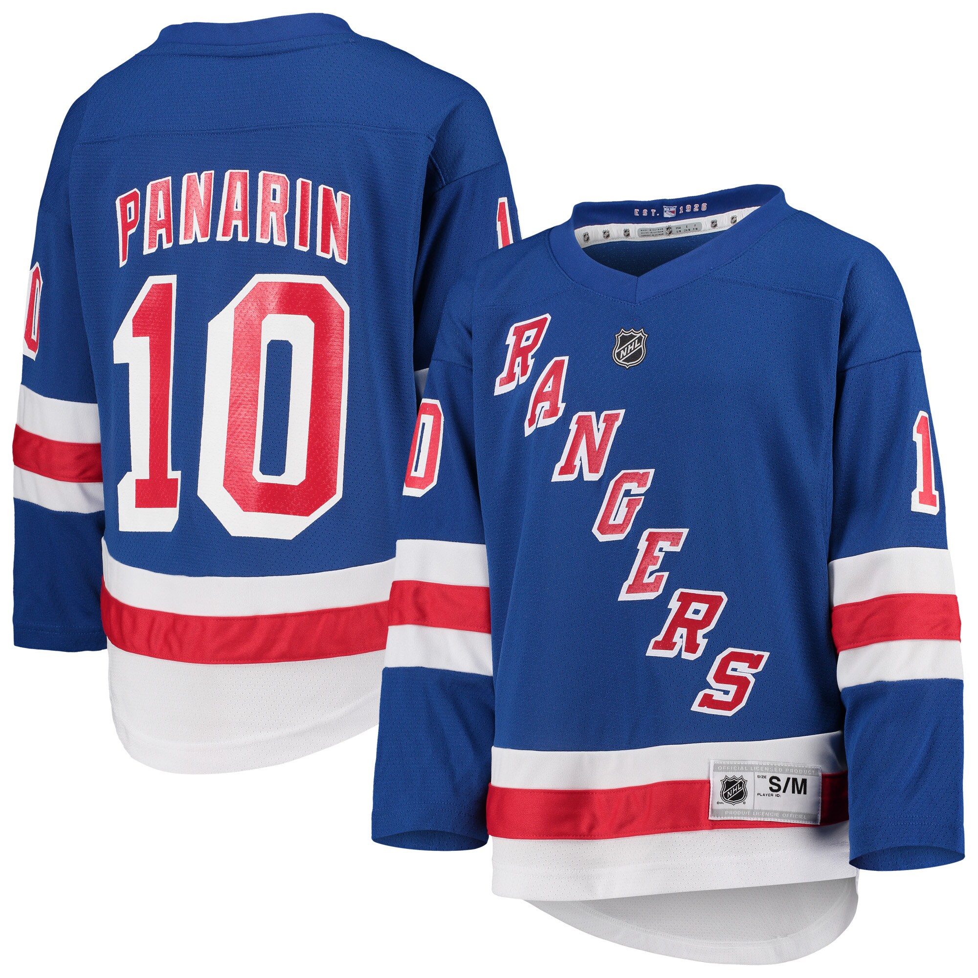 youth artemi panarin blue new york rangers home replica player jersey – San Jose Sharks Jerseys and Headwear Collection
