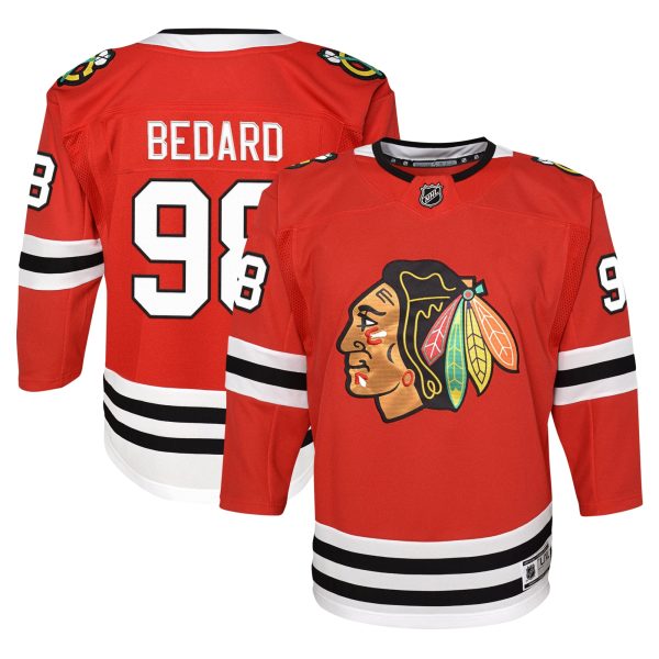 youth connor bedard red chicago blackhawks home premier player jersey – San Jose Sharks Jerseys and Headwear Collection