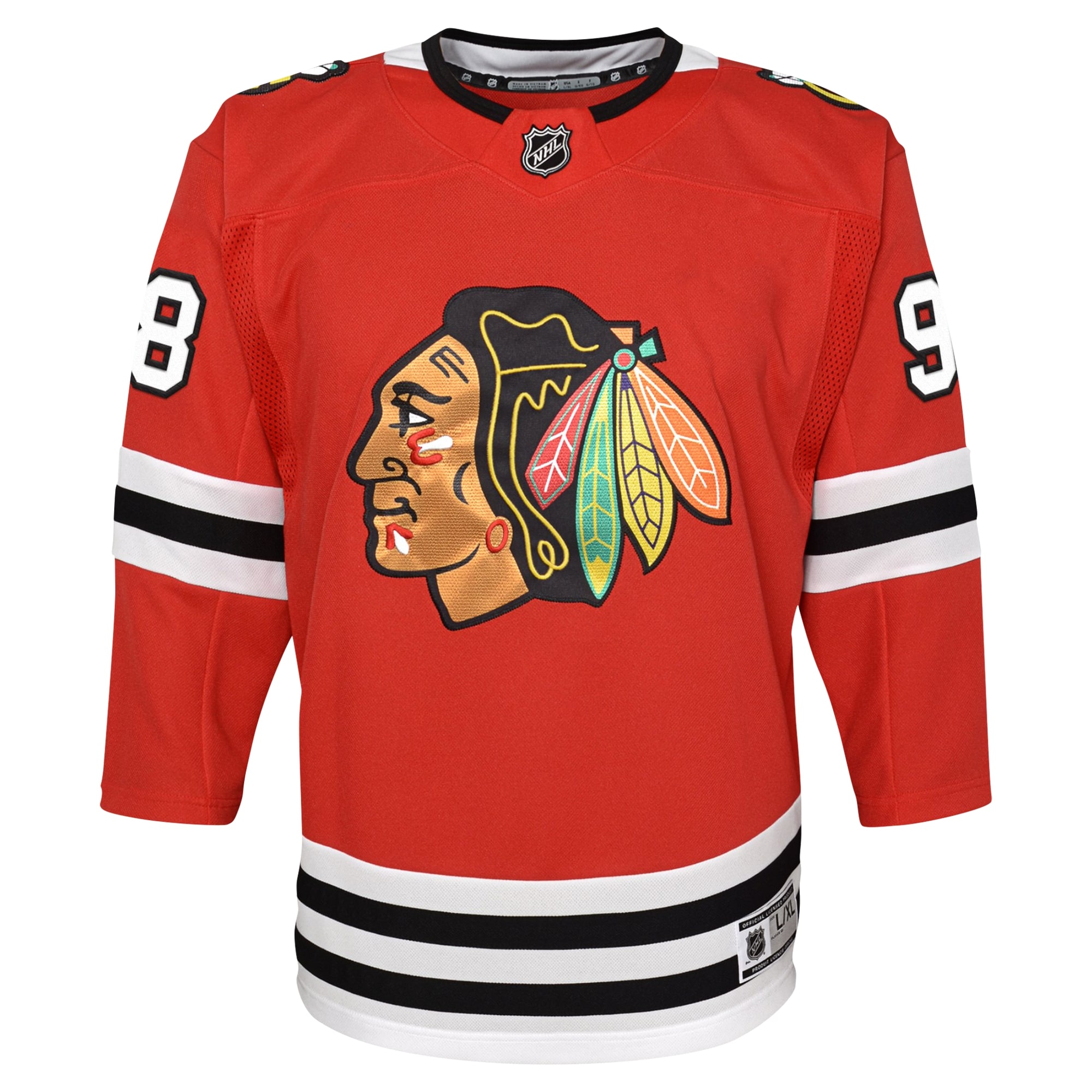 youth connor bedard red chicago blackhawks home premier player jersey – San Jose Sharks Jerseys and Headwear Collection