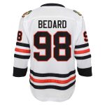 youth connor bedard white chicago blackhawks away replica player jersey – San Jose Sharks Jerseys and Headwear Collection