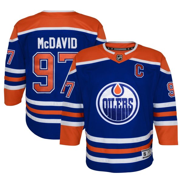 youth connor mcdavid royal edmonton oilers home premier player jersey – San Jose Sharks Jerseys and Headwear Collection