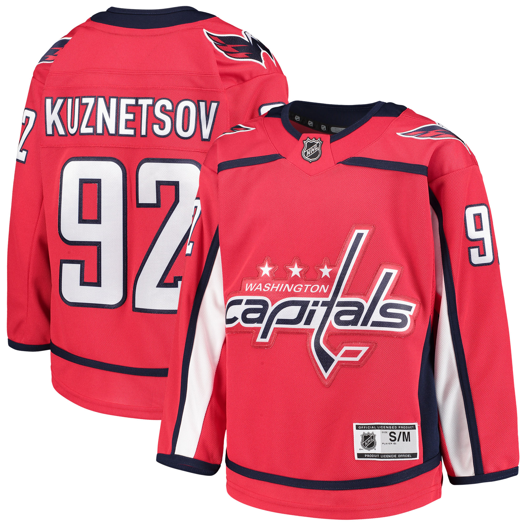 youth evgeny kuznetsov red washington capitals home premier player jersey – San Jose Sharks Jerseys and Headwear Collection