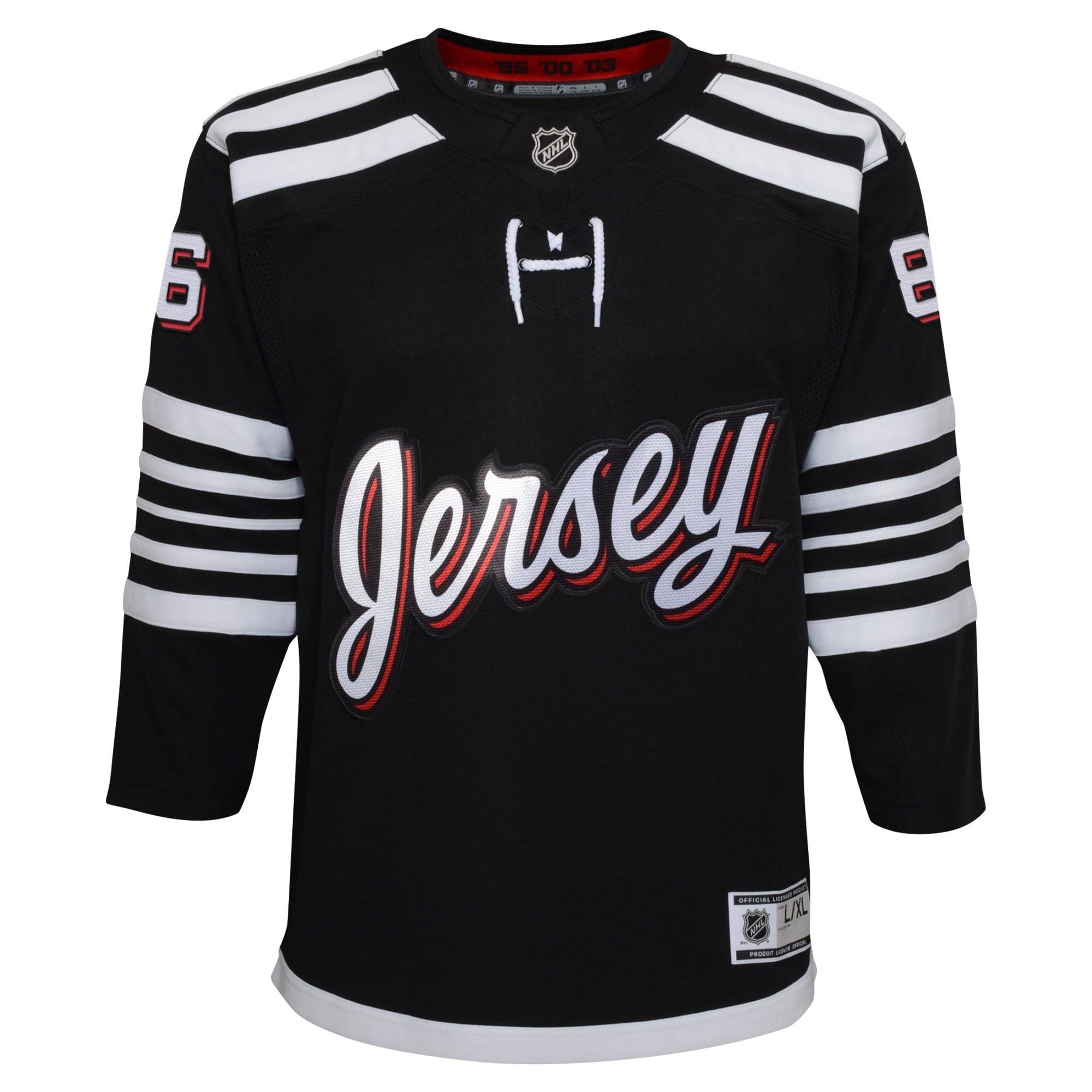 youth jack hughes black new jersey devils alternate premier player jersey – San Jose Sharks Jerseys and Headwear Collection