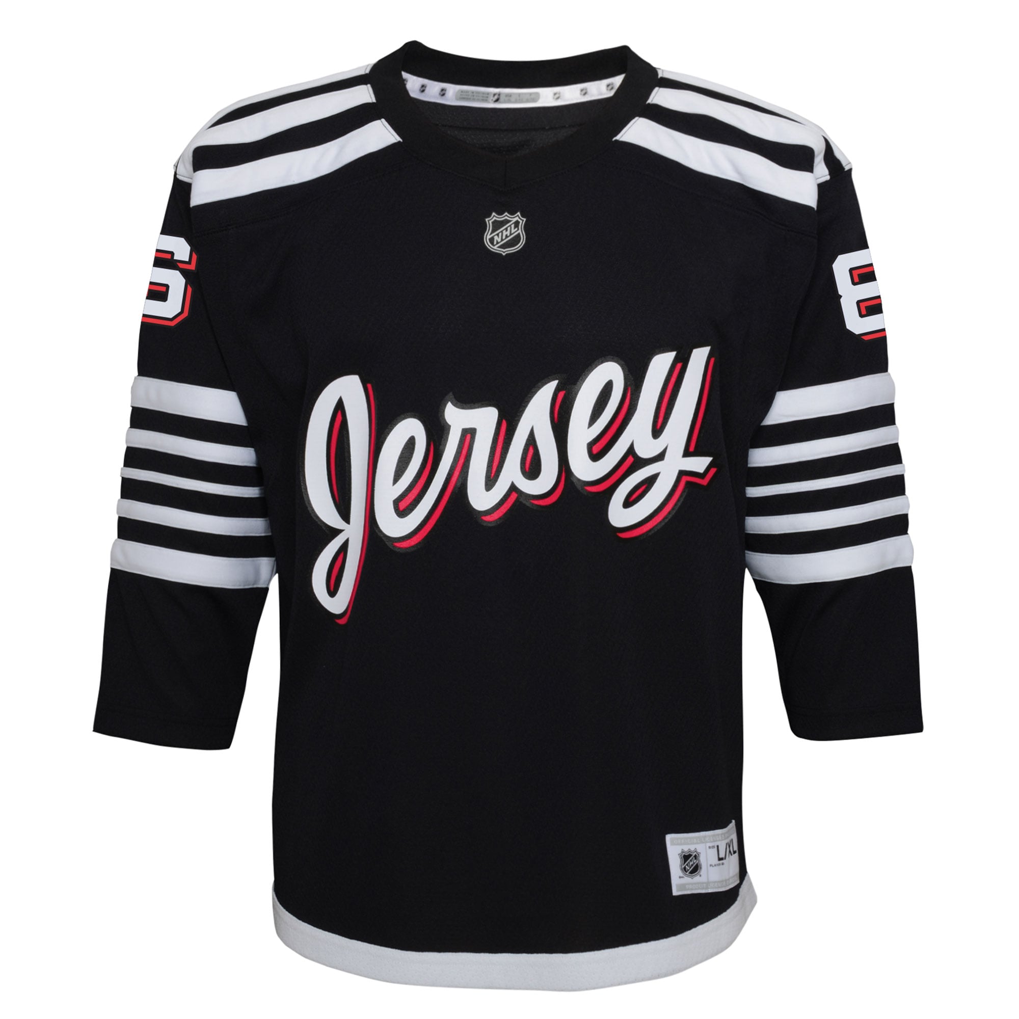 youth jack hughes black new jersey devils alternate replica player jersey – San Jose Sharks Jerseys and Headwear Collection
