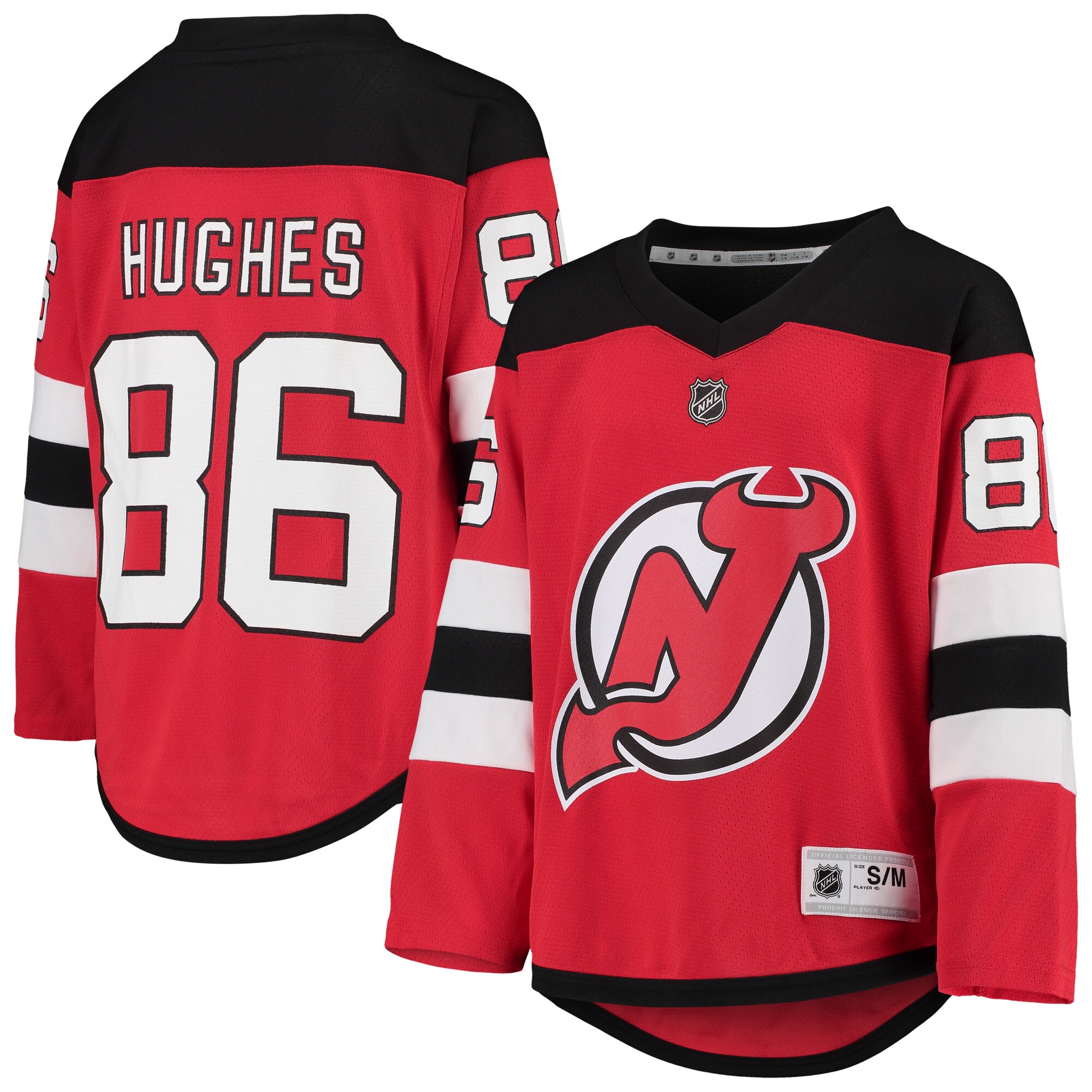 youth jack hughes red new jersey devils home player replica jersey – San Jose Sharks Jerseys and Headwear Collection