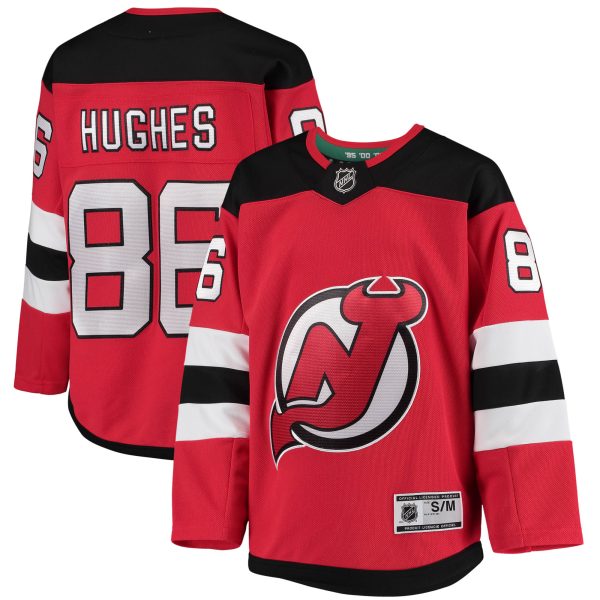 youth jack hughes red new jersey devils home premier player jersey – San Jose Sharks Jerseys and Headwear Collection