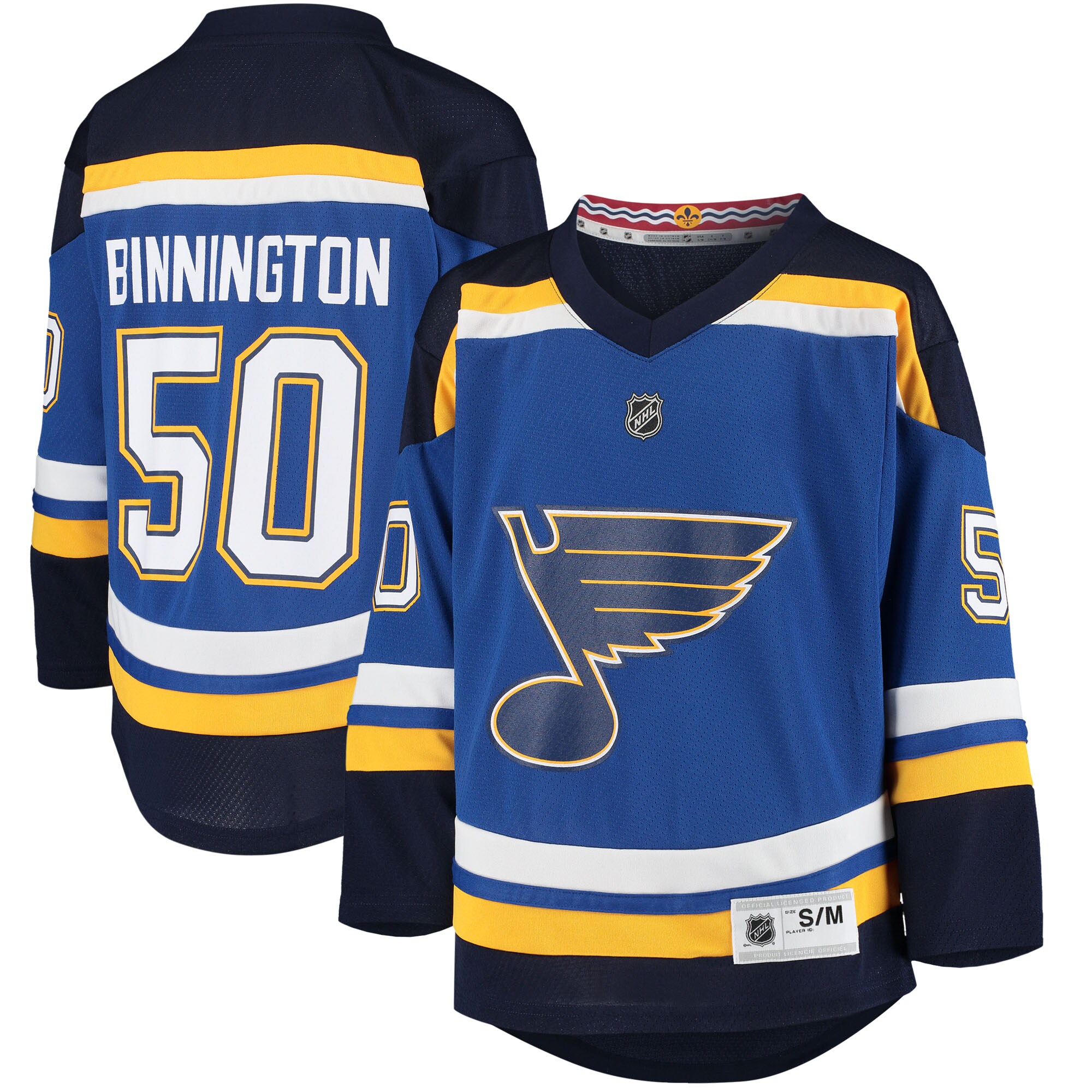 youth jordan binnington blue st. louis blues home replica player jersey – San Jose Sharks Jerseys and Headwear Collection