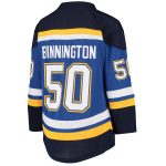 youth jordan binnington blue st. louis blues home replica player jersey – San Jose Sharks Jerseys and Headwear Collection