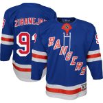 youth mika zibanejad blue new york rangers home premier player jersey – San Jose Sharks Jerseys and Headwear Collection