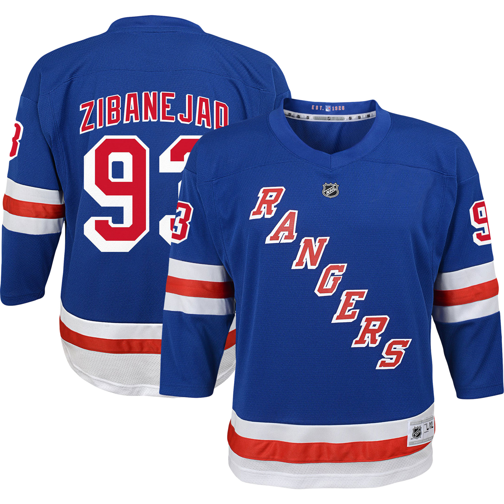 youth mika zibanejad blue new york rangers home replica player jersey – San Jose Sharks Jerseys and Headwear Collection