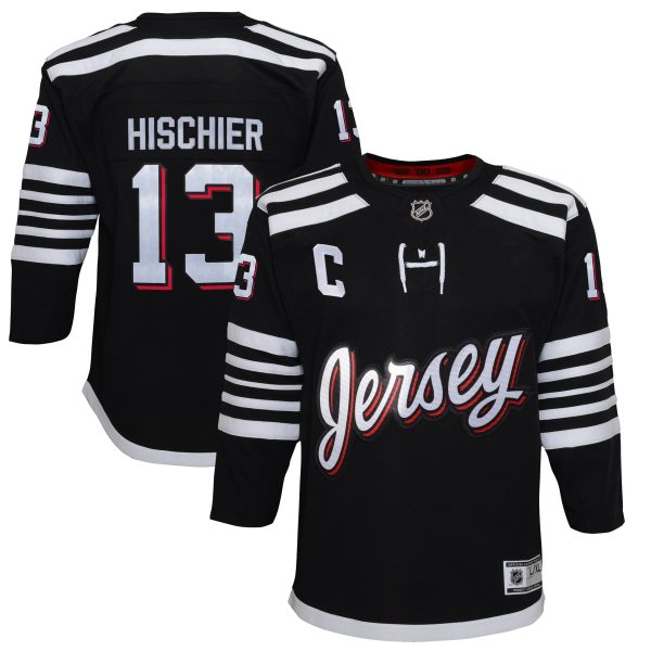 youth nico hischier black new jersey devils 202122 alternate premier player jersey – San Jose Sharks Jerseys and Headwear Collection
