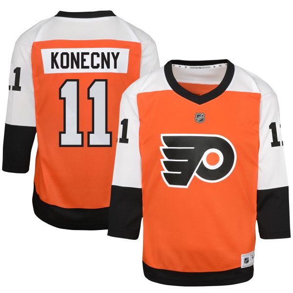 youth travis konecny burnt orange philadelphia flyers home replica player jersey – San Jose Sharks Jerseys and Headwear Collection