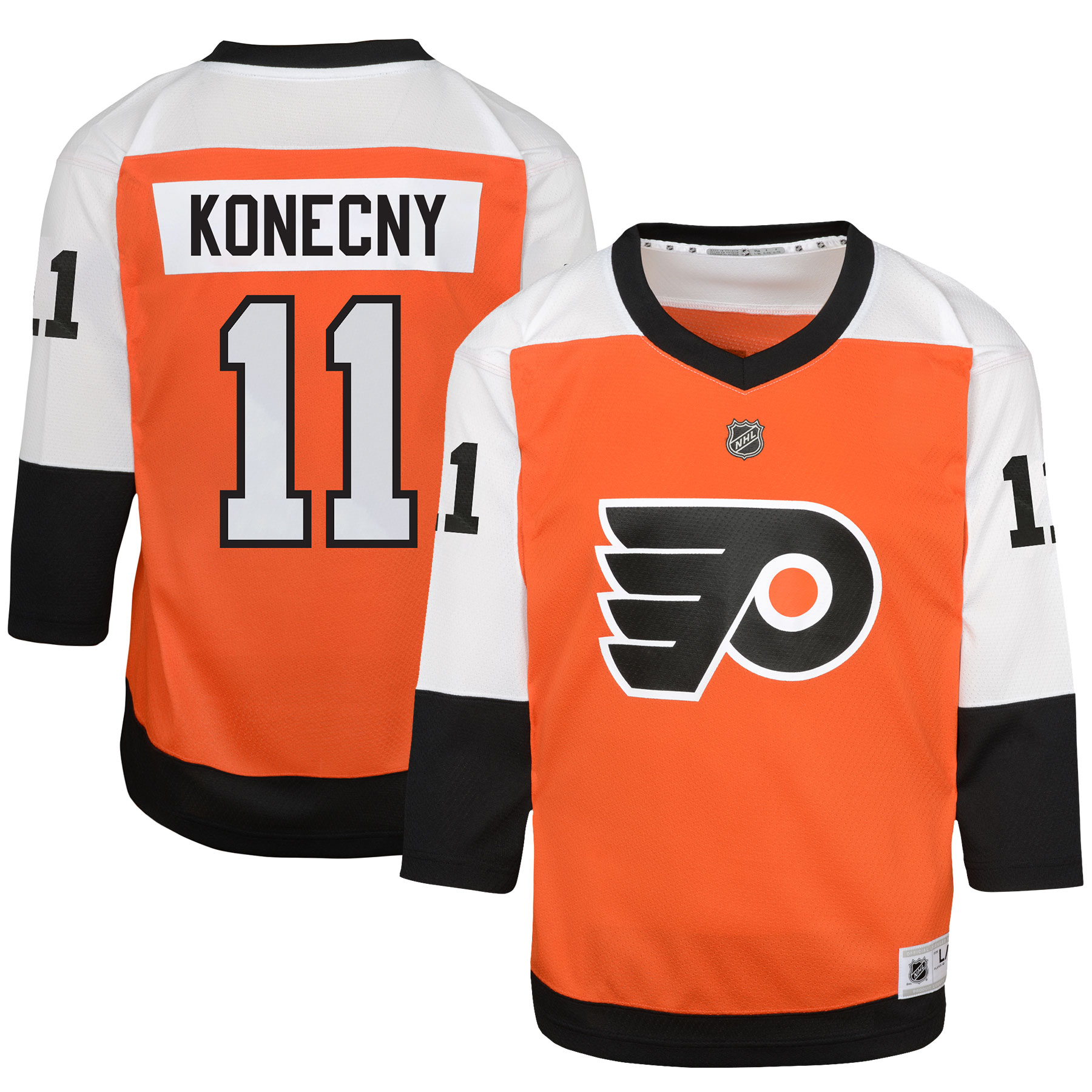 youth travis konecny burnt orange philadelphia flyers home replica player jersey – San Jose Sharks Jerseys and Headwear Collection