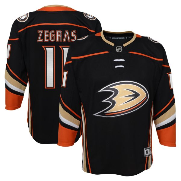 youth trevor zegras black anaheim ducks home premier player jersey – San Jose Sharks Jerseys and Headwear Collection