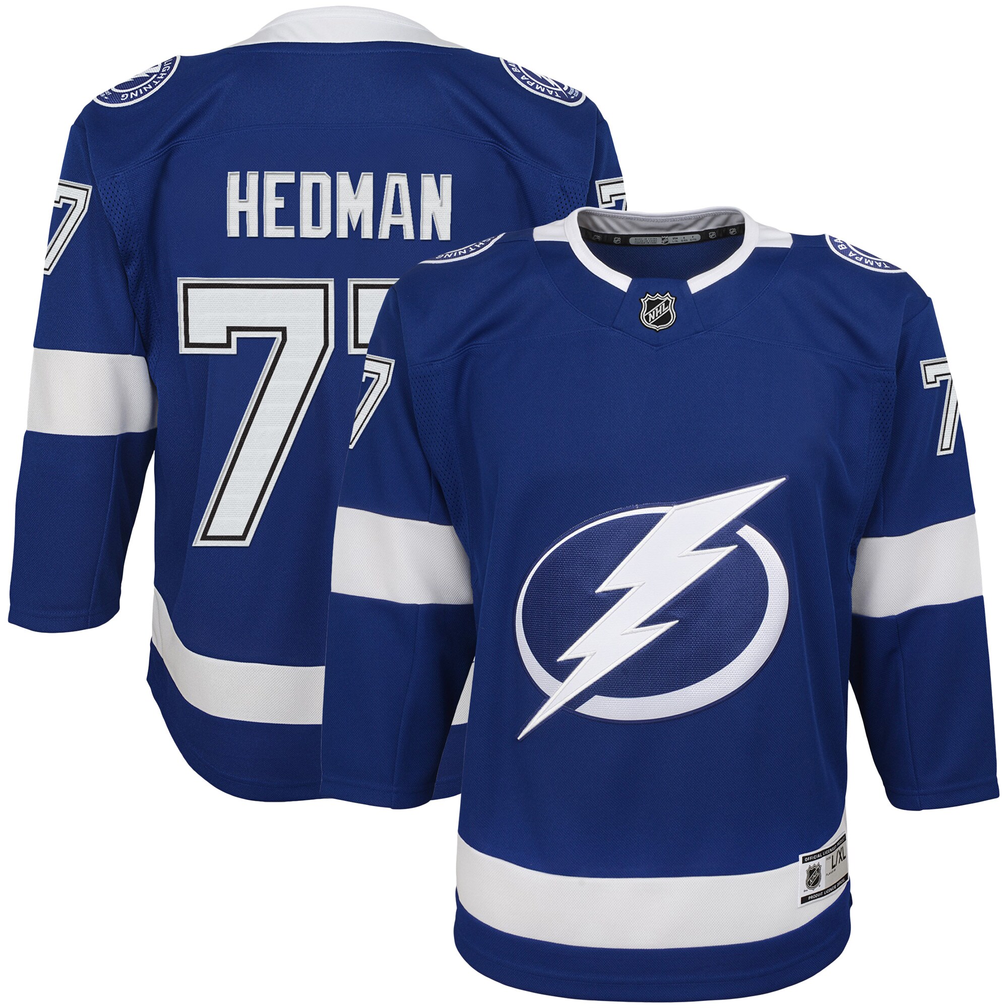 youth victor hedman blue tampa bay lightning home premier player jersey – San Jose Sharks Jerseys and Headwear Collection